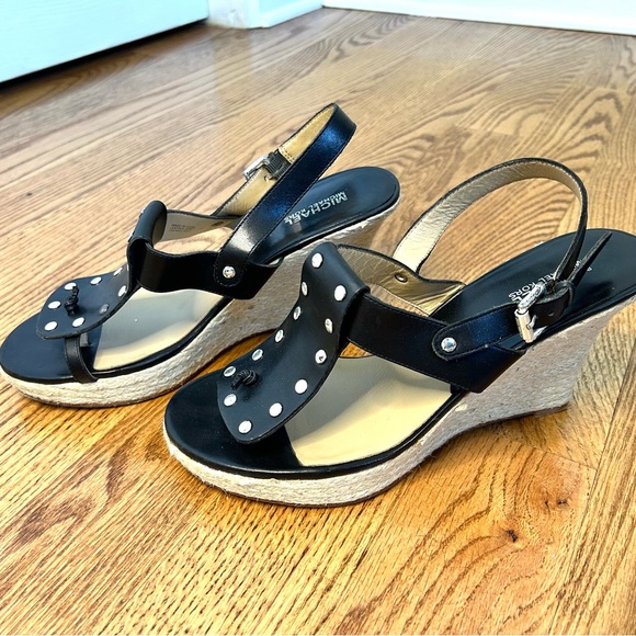 Michael Kors Espadrille Wedge Sandals 10 - Picture 2 of 11
